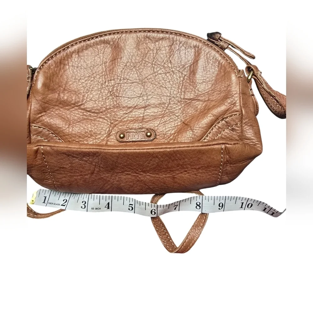 FRYE Leather Crossbody Distressed Brown Bag - Picture 5 of 12